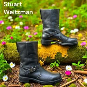 Stuart Weitzman-NWT size 10 Maverick leather boots. Missing rivet top back..